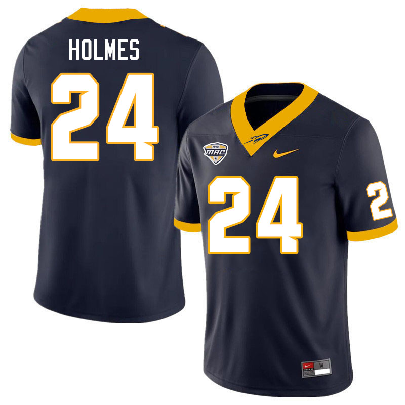 Toledo Rockets #24 Kaden Holmes College Football Jerseys Stitched Sale-Navy